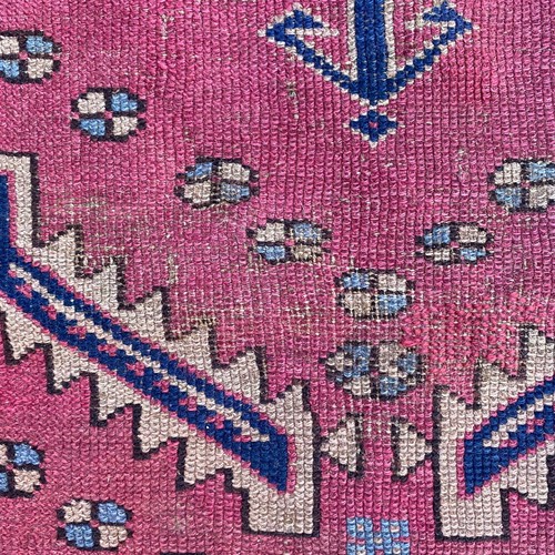 Vintage Rug 3' 1 x 3' 10 Purple Tribal Turkish Oriental Rug - Picture 8 of 10