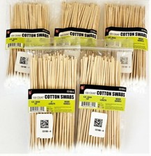 500 SE 6" INDUSTRIAL WOOD HANDLE COTTON SWABS TIPS DETAILING CLEANING Q GUN