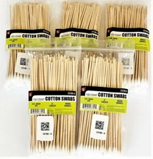 500 SE 6" INDUSTRIAL WOOD HANDLE COTTON SWABS TIPS DETAILING CLEANING Q GUN