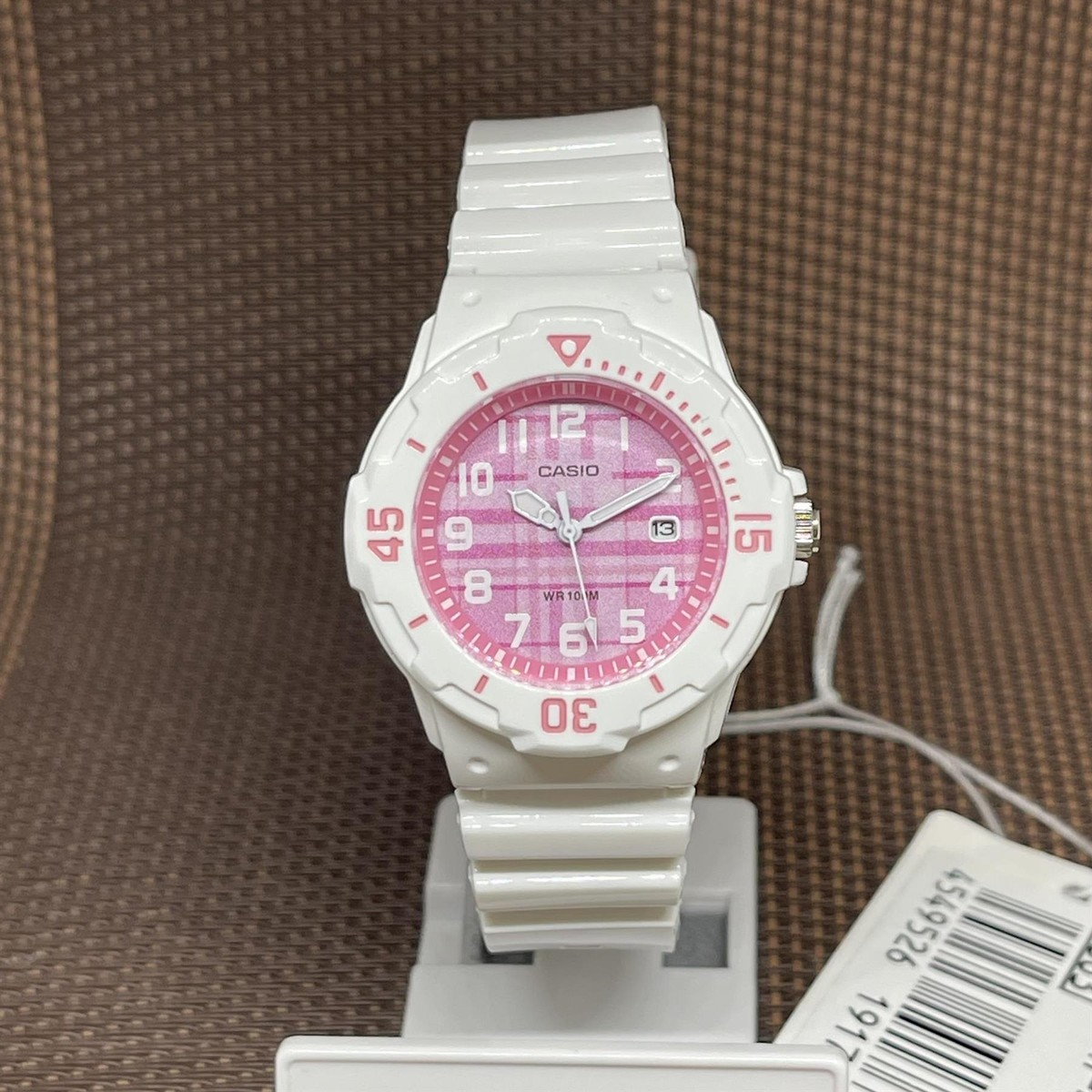 Casio LRW-200H-4C Analog Ladies Pink Dial White Resin Sport 