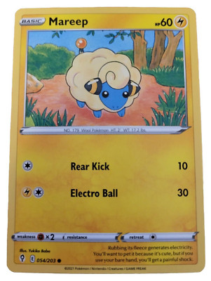 Mareep Pokemon Evolving Skies 054/203 Trading Card 