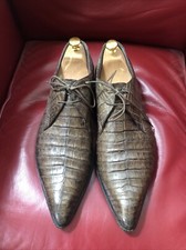HERREN GENUIN ALLIGATOR LEDERSCHUHE  EDEL GR4...