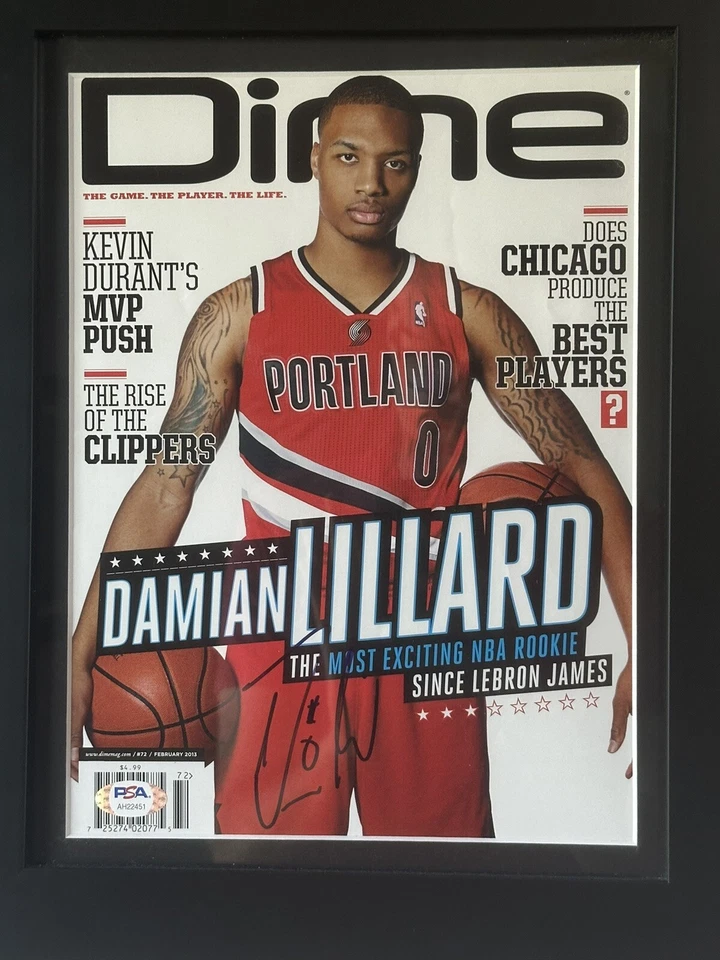 Damian Lillard  Autographed Dime Magazine PSA DNA Auto Kevin Durant LeBron James - Image 4 of 4