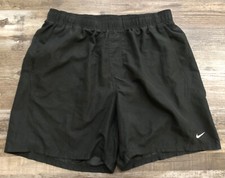 Nike Mens Size Large Black Lined Briefed Lightweight Swimming Trunks on Gray Tag