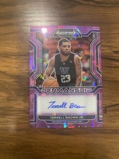 2022 Prizm Draft Picks College Penmanship Purple Ice /99 Terrell Brown Jr Auto