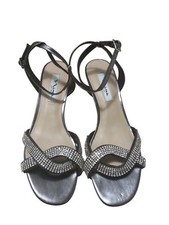 Nina New York dress shoes low heel Grey/ rhinestone Size 9