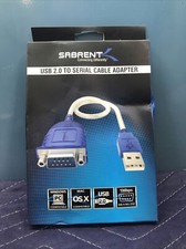 Sabrent CB-DB9P USB 2.0 To Serial 9 Pin Adapter Cable New In box