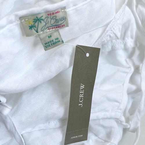 J. Crew White Cotton-linen tiered maxi beach dress (SIZE MEDIUM) - Picture 4 of 8