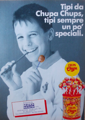 Advertising Advertising Werbung Italian Clipping 1989 CHUPA CHUPS LECCA LECCA V2.