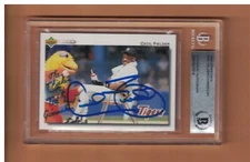 Cecil Fielder & GIANNOULAS Autographed 1992 UPPER DECK BASEBALL CARD BECKETT AUT