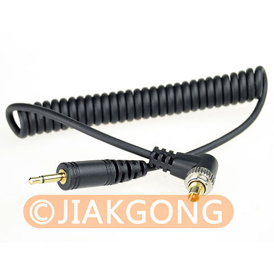 DSLRKIT 2.5mm to Male FLASH PC Sync Cable Cord with Screw Lock