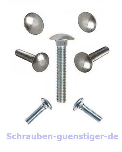 50 uds. Tornillos de cerradura 5 mm M5 DIN 603 rosca completa 5 x 35 acero inoxidable A2 - Imagen 1 de 1