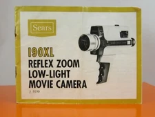 Sears 190XL Reflex Zoom Super-8 Movie Camera Factory INSTRUCTION MANUAL