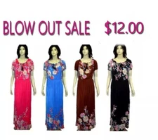 Plus Size Women's Maxi Sundress Floral Print 2XL 3XL 4XL