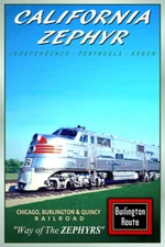 California Zephyr Burlington Route Railroad Poster New Retro Train Art Print 163