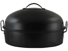 Gibson Home 90008.01 Kenmar High Dome Oval Roaster, Black