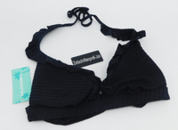 Calzedonia Damen Bikini-Oberteil Schwarz Strukturiert Gr.75B