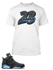 23 Savage Tee Shirt To Match J6 Sneaker Graphic Custom Pro Club Shaka Big Tall T
