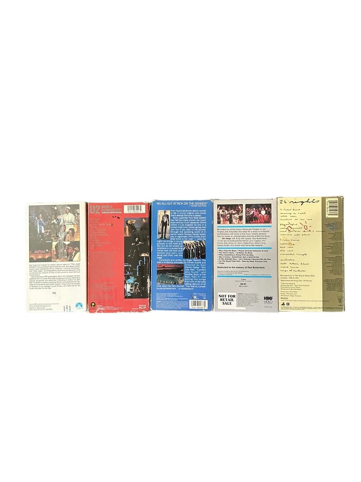 VHS Music Tapes Lot Of 5 Pink Floyd U2 Neil Diamond Eric Clapton Foto 2 de 4