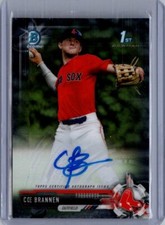 2017 Bowman Draft #CDA-CB Cole Brannen Chrome Draft Pick Autographs