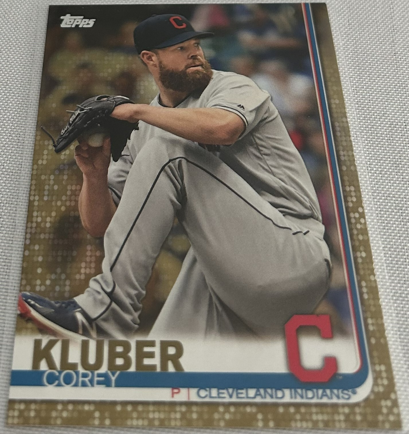2019 Topps Baseball Series 1 Corey Kluber Cleveland Indians Gold #d 1577/2019