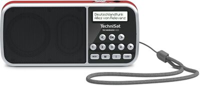 TechniSat TECHNIRADIO RDR | portables DAB+/UKW Radio inkl. Netzteil, Akku | rot