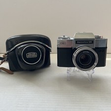 Zeiss Ikon Voigtlander Contaflex 126 W/ 45mm Lens Camera W/ Case Decor Untested