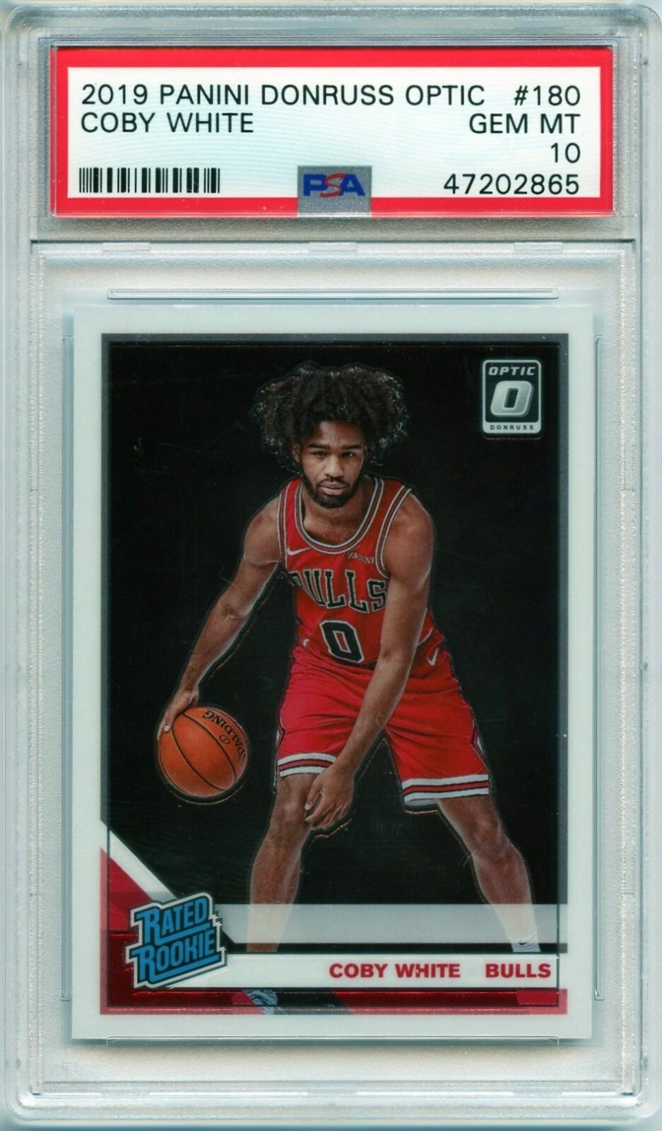 2019-20 Donruss Optic Rated Rookie Coby White #180 PSA 10 💎 RC Bulls