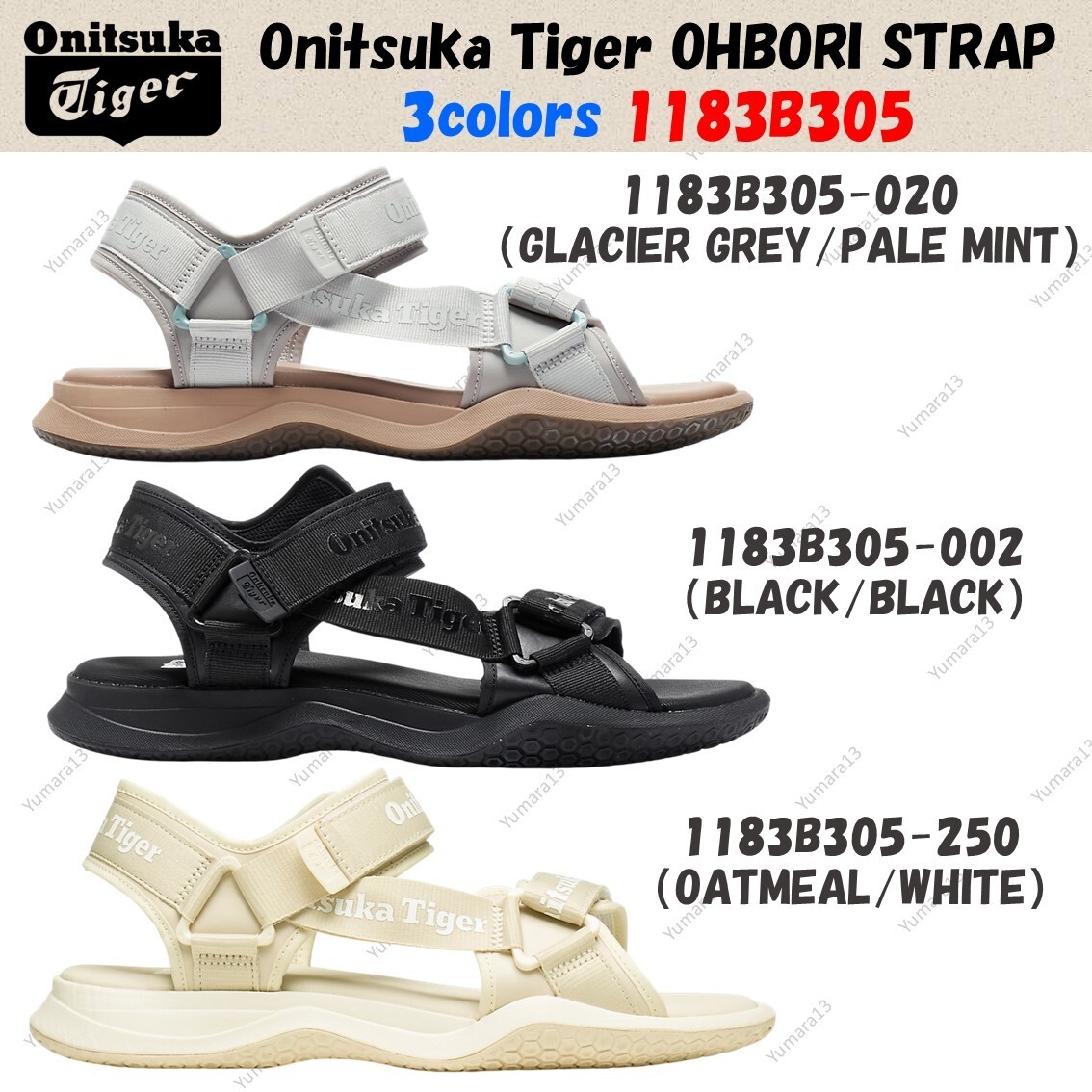 Onitsuka Tiger OHBORI STRAP 3colors 1183B305-002,020,250 Onitsuka Tiger OHBORI STRAP 3colors 1183B305-002,020,250