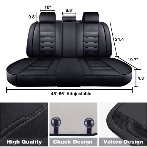 For Toyota RAV4 Car Seat Covers 5-Seats Front & Rear Protector Leather Full Sets - Imagen 11 de 26