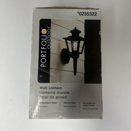 Portfolio FY06-043-1 13.43-in H Semi Gloss Black Outdoor Wall Light # 0255322 - Picture 2 of 4