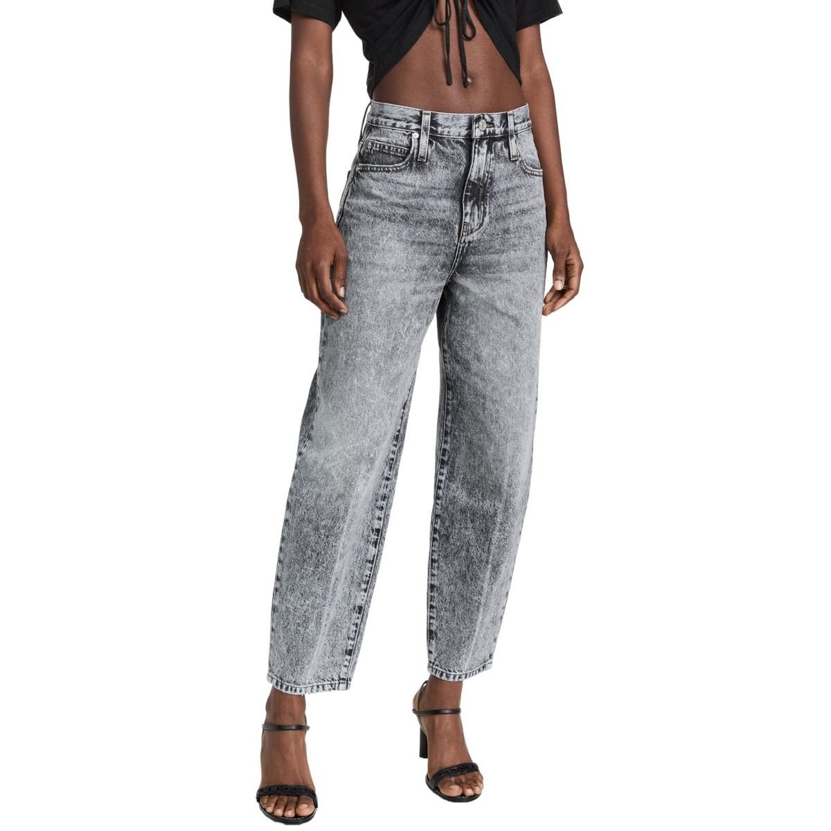 ボトムスその他 FRAME high-waisted barrel jeans for LSBL728 FRAME Ultra High Rise Barrel Jeans in Kickdrum Acid Wash