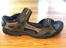 Ecco Offroad Yucatan Men Size 12 EU46 Bison Brown Leather Hiking Sandals