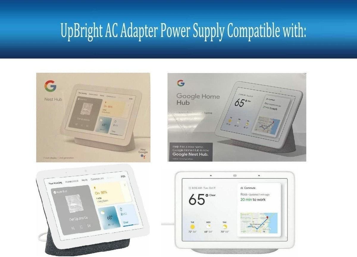 14V AC DC Adapter For Google Nest Hub 7
