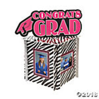 Congrats Grad Graduation Zebra Photo Centerpiece 13x18