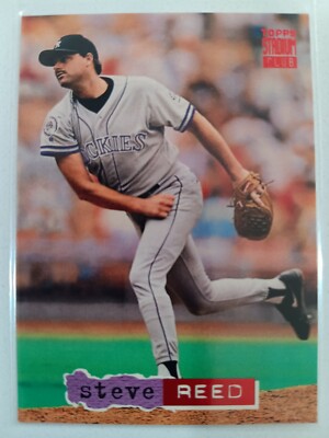 STEVE REED COLORADO ROCKIES 1994 TOPPS STADIUM CLUB BASEBALL CARD #475 ...