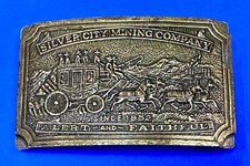 Silver City Mining Company Wells Stagecoach Alert  Faithful belt buckle