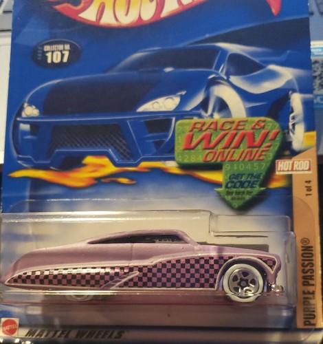 2002 Hot Wheels Mattel Wheels Hot Rod PURPLE PASSION No. 107 - New - Picture 2 of 7