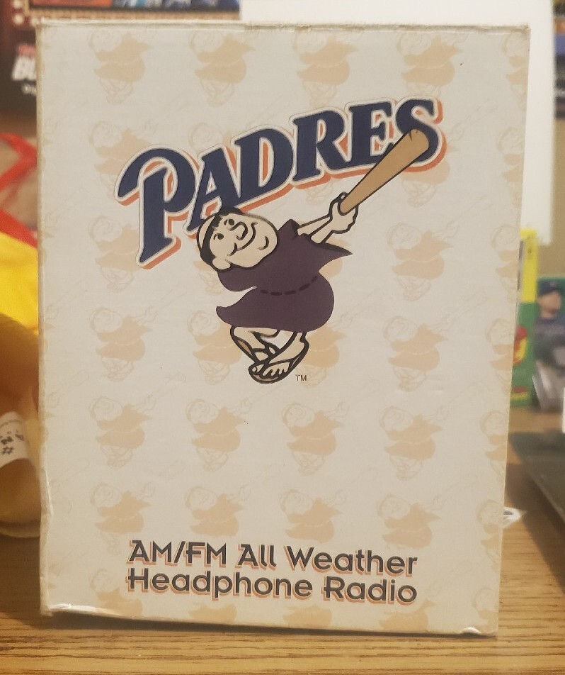 San Diego Padres AM/FM Blue All Weather Headphone Radio KOGO Vintage ...