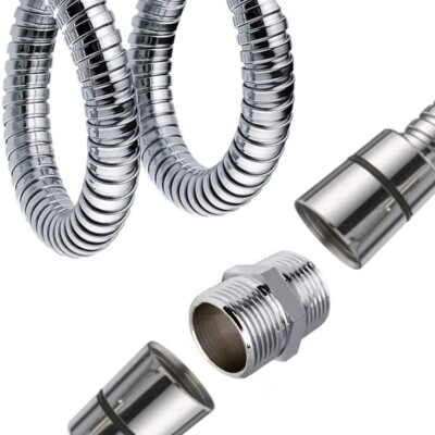 Duschschlauch Verlängerung Chrom Messing Extender für extra langen Schlauch G1