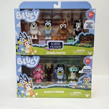 Bluey & Friends And School Mates 4-Packs Lot Figures Jack Pretzel Mackenzie Coco
