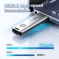 HP USB 3.2 Metal Flash Drive 32GB 64GB 128GB 256GB High Speed Memory Stick