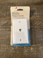 Zenith TW1001SW Flush Mount Wallplate, White Landline Telephone Accessory