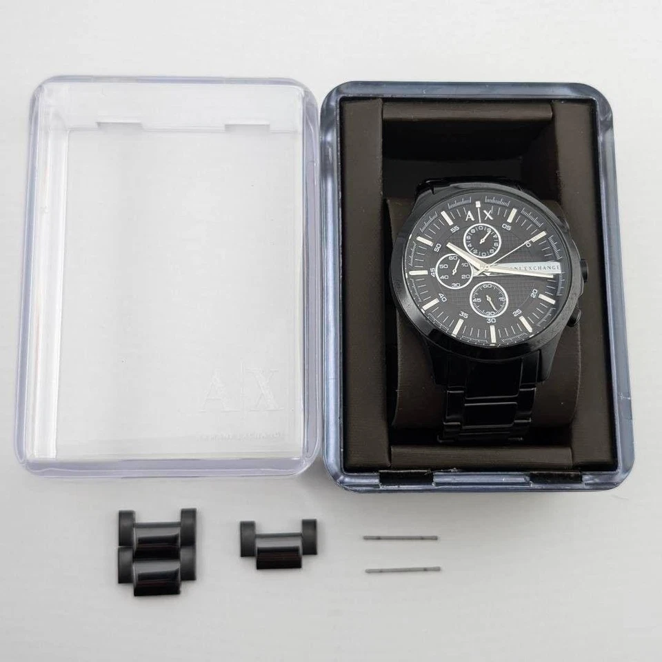 Reloj de cuarzo Armani Exchange cerámica cronógrafo AX2138 esfera negra para hombre Foto 2 de 4