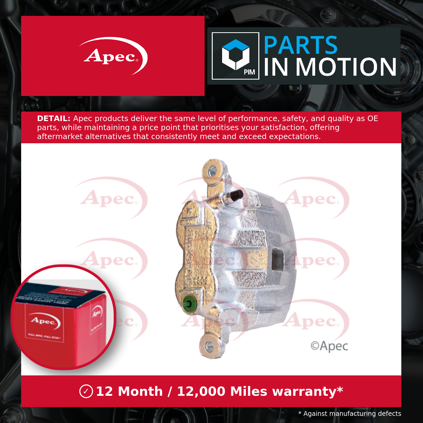 Brake Caliper RCA367 Apec 5093180AA K05093180AA 05093180AA Quality Guaranteed