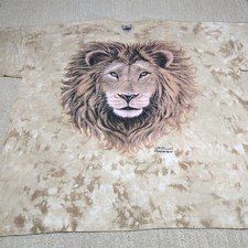Vintage Liquid Blue Shirt Men 4XB Lion Nature T Tie Dye 90s Safari Outdoor
