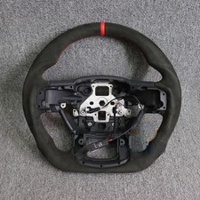 Full Suede Steering Wheel Red Stripe Fit For Ford F150 Raptor 15-20 Wheated Full Suede Steering Wheel Red Stripe Fit For Ford F150 Raptor 15-20 Wheated