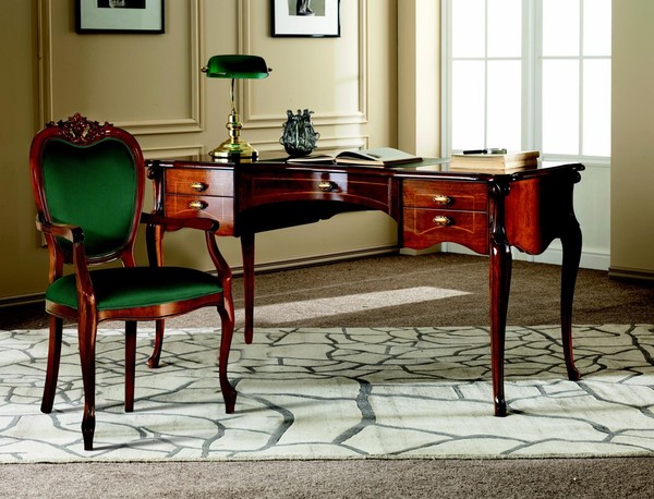 Schreibtisch Barock Rokoko Tisch 2Tlg. Set Garnitur Italienische MöBel Neusessel-image