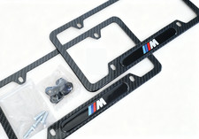 2pcs M License Plate Frame Carbon Fiber Style Hardware Included Fit For Bmw 2pcs M License Plate Frame Carbon Fiber Style Hardware Included Fit For Bmw