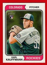2023 Topps Heritage Baseball Karl Kauffmann RC SP - UNLIMITED SHIPPING FOR $4.00